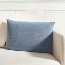 SAFAVIEH Idalena Solid Pillow, 18" x 18", Blue Grey
