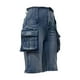 thumbnail image 5 of WILLBEST Jeans Mujer Pantalones Cortos Cargo de Mezclilla Informales para Mujer, Tiro Medio, Pierna Recta, Elásticos, Cómodos, para Verano y Otoño, Atuendos Cotidianos. Extra Grande, 5 of 5