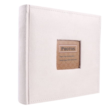 LOLIPPYY Memory Photo Album Velvet White 1Set 8.7x8.9x2in