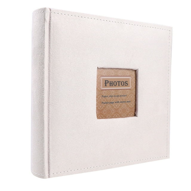 MasteelfCA 6 Inch 4R200 Pages Photo Album children's Album DIY Interstitial Photo Album Family Memory Scrapbook Gift (White)