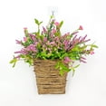 thumbnail image 7 of 1*Purple Artificial Wreath Clearance! Wreaths for Front Door Berry Wildflower Door Hanging Basket Wreath 2024 New Spring Wreath Seasonal Welcome Sign for Home Front Door Decoration, 7 of 7