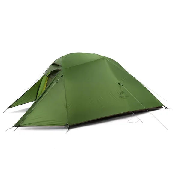 Naturehike Cloud-Up 3 Person Lightweight Backpacking Tent with Footprint - 3 Season Free Standing Dome Camping Hiking Waterproof Backpack Tents,green