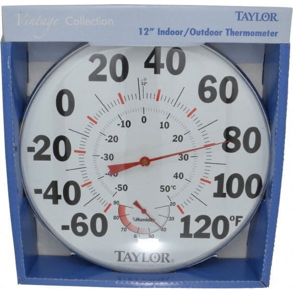 Taylor -40 to 120°F, Window and Wall Thermometer 12 Inch Diameter