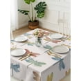 thumbnail image 3 of Watercolor Dragonfly Suqare Tablecloth - 60 x 60 Inch, Country Farmhouse Animal Beige Waterproof & StainResistant Tablecloth, Washable Oil-proof Table Cover for Dining/Party/Wedding/Camping/Buffet, 3 of 9