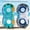 Blue and White, variant on Supportive Backrest, 2 Person Inflatable River Float With Removable Cooler And 2 Cup Holders, Durable Handles, Heavy Duty Lake Pool Tube With GRAP Rope