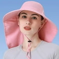 thumbnail image 2 of Womens Sun Hat UV Protection, Foldable Waterproof Wide Brim Bucket Hats with Neck Flap for Summer Beach Fishing Hiking, 2 of 5