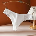 thumbnail image 2 of Ladies Underwear Panties White Cotton Bikini Panties Funny Tongs Adjustable Thongs for Women S, 2 of 4