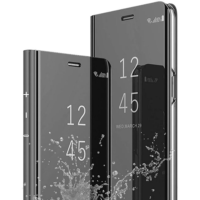 Galaxy A50 Leather Case, A70 Phone Case Mirror Protective Cover Flip Case Cover For Samsung Galaxy A70, Stand Feature Phone Case Case Bumper Cover For Samsung Galaxy A50