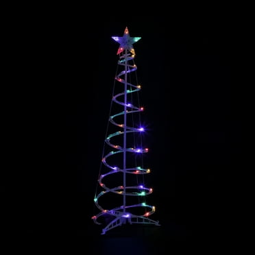 Northlight LED Lighted Spiral Outdoor Christmas Tree - 4' - Multi Lights