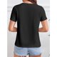 thumbnail image 3 of Camisetas de algodón a juego para parejas: camisetas informales de cuello redondo para recién casados y enamorados, con estampado geométrico, perfectas para Navidad y San Valentín, 180 g. Camisetas in, 3 of 5