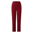 thumbnail image 4 of Tittly Lounge Pants Women Sweatpants Women Autumn And Winter Women's Corduroy Baggy Worn Elastic Waist Casual Trousers Baggy Pants Linen Pants Wine S, 4 of 7