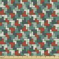 thumbnail image 2 of Ambesonne Abstract Fabric by the Yard Upholstery, Simple Game Mosaic, 1 Yard, Multicolor, 2 of 5