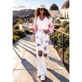 thumbnail image 3 of Socal Look Women's Sleeveless V-Neck Sweater Top in Stretchable Viscose Blend White, 2XL, 3 of 4