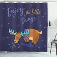 thumbnail image 1 of Ambesonne Saying Shower Curtain, Elk Grazing in the Rain, 69"Wx75"L, Multicolor, 1 of 3