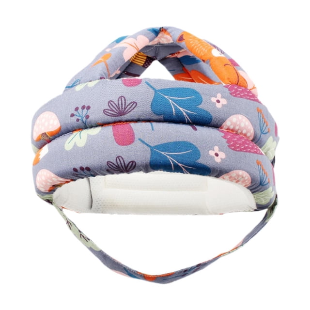 Casco de bebé Cabeza de cabeza transpirable Cojín portátil Four Seasons Hat Cap Inflexión para niños 6-24 meses Niños Niños Niños Gris