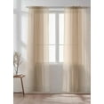 thumbnail image 2 of Sheer Curtains 2 Panels Set, Brown Gradient Abstract Modern Ombre Color Window Sheer Curtains for Living Room/Bedroom, Light Filtering Rod Pocket Voile Drapes, 52" W x 108" L, 2 of 7