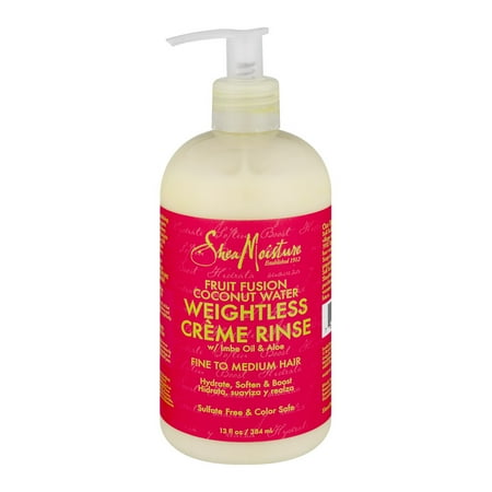 Shea Moisture Weightless Crème Rinse Fruit Fusion L'eau de coco, 13,0 FL OZ