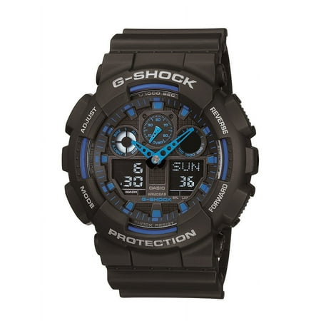 Casio Men's XL Series G-Shock Wristwatch Quartz 200M WR Shock Resistant Resin GA-100-1A2CR