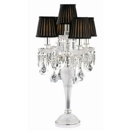 TransGlobe Lighting Black Veil 5 Light Table Lamp
