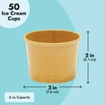 thumbnail image 4 of Juvale Dessert Cups - 5 oz, Light Brown, 50 Count, Classic - Leak-Resistant, Disposable Ice Cream Cups & Soup Bowls for Ice Cream Party Supplies, 4 of 8