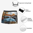 thumbnail image 3 of Yiaed Rustic Vintage Truck Autumn Print Men's Soft Cotton Boxer Shorts Breathable Boxers Underwear Moisture-Wicking Underwear Stretch Boxer Briefs for Man-Medium, 3 of 5