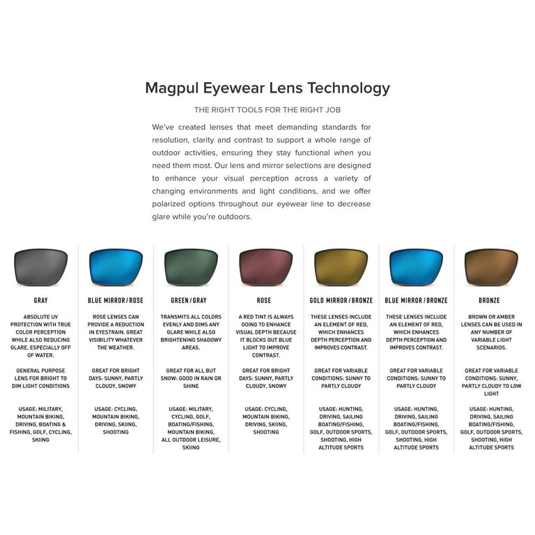 Magpul MAG113210014050 Ascent Eyewear Adult Violet Green Mirror  