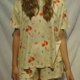 thumbnail image 3 of Pijama estampado de manga corta europeo y americano, camiseta con cuello redondo dividido, pantalones cortos, traje holgado, ropa de hogar para mujer, 3 of 6