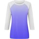 thumbnail image 4 of Camisas de Manga Corta para las Mujeres, 3/4 Manga Color Sólido Gradiente Impreso Cuello Redondo Casual Top Hecho de Tejido Súper Suave, Blusas de Manga Corta para las Mujeres, 4 of 5