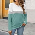 thumbnail image 7 of Long Sleeve Shirts For Women Color Block Tunic Tops Casual Shirts Round Neck Pullover Womens Long Sleeve Tops, 7 of 7