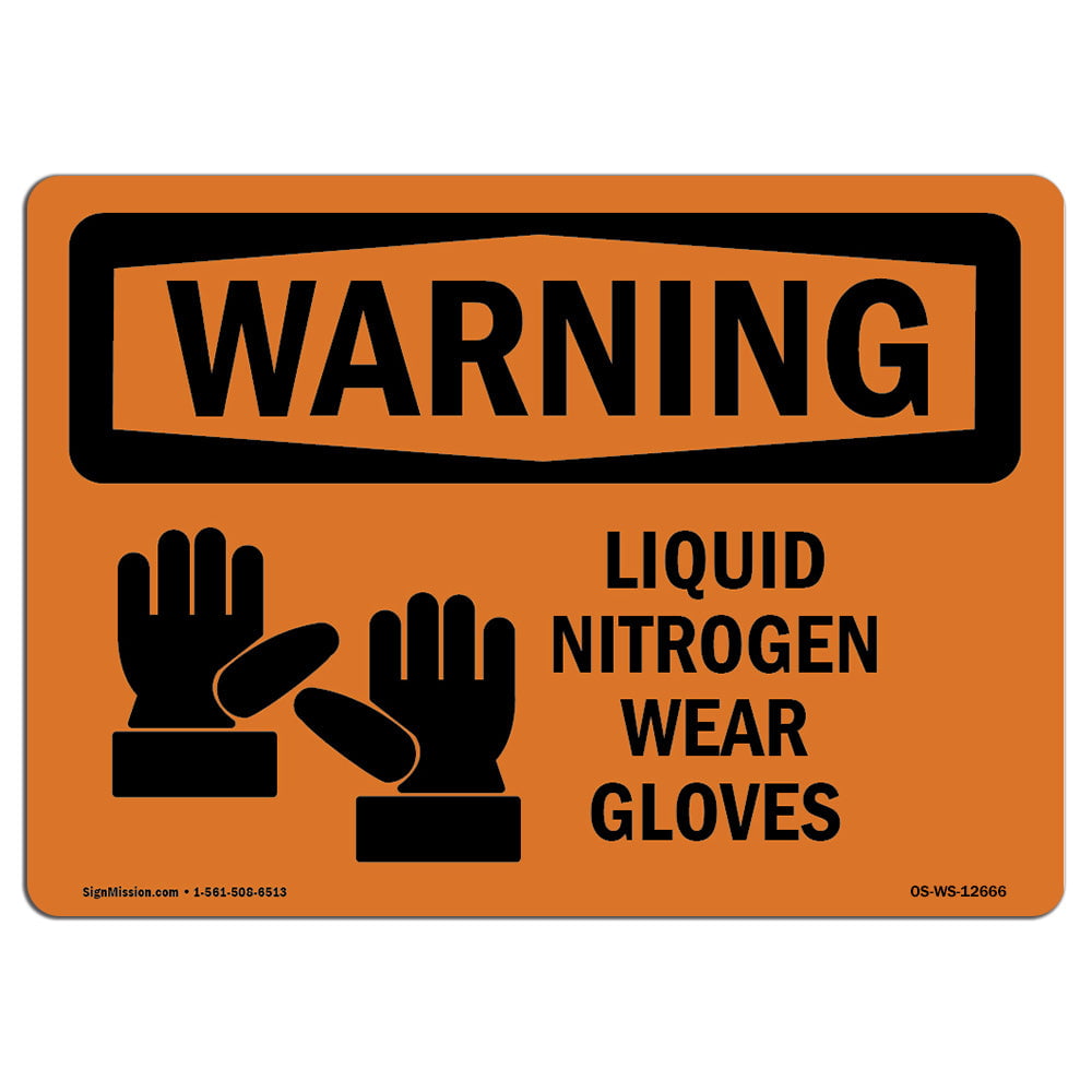Wear Your Gloves Caution OSHA ANSI Aluminum METAL Sign 