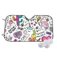 thumbnail image 2 of Lsque Fun Animal with Unicorn Car Windshield Sun Shade | Accordion Folding Style Auto Shade for Car Truck SUV Van | Blocks UV Rays Sun Visor Protector | Small, 2 of 7