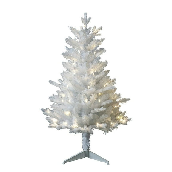 Kurt Adler 3-Foot Pre-Lit Warm White Led Jackson White Pine Tree