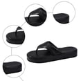 thumbnail image 6 of Rokment Platform Flip Flops Dress Sandals for Women 2026 Fashion Casual Leather Thick Sole Cushioned Slip on Thongs Beach Summer Comfort Walking Flat Slippers Black Size 8, 6 of 9