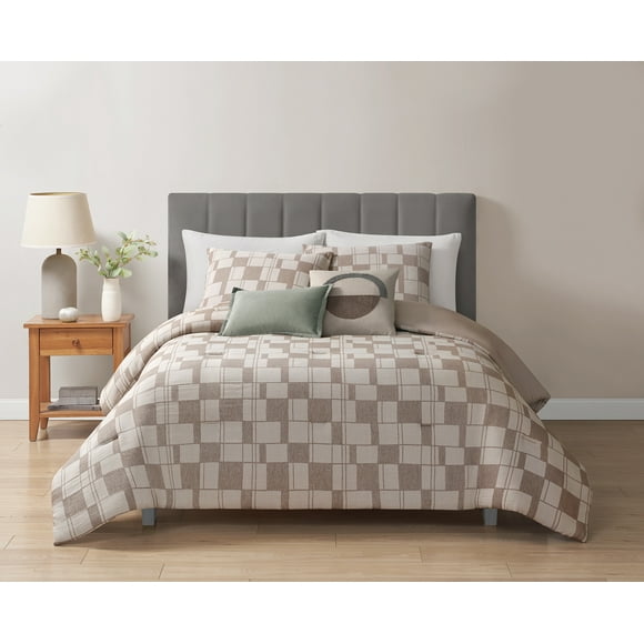 Home Trends 5-piece Beige Dobby Comforter Set
