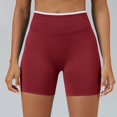 thumbnail image 4 of LIIPEE Womens Shorts Athleisure Solid Color Mid Seamless Waistband Pull-On Bike Ladies Casual Summer Tight Breathable Soft Fashion Daily Comfortable -Lifting Yoga Shorts,XL, 4 of 7