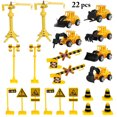 thumbnail image 2 of 22PCS Construction Site Vehicles Toy Set Simulated Kids Engineering Playset, 2 of 10