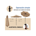 thumbnail image 3 of Sombrilla para Jardín o Playa 2.1 m Malubero Café, 3 of 5