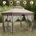 thumbnail image 5 of Costway 10' x 12' Octagonal Patio Gazebo Canopy Shelter Double Top W/Netting Sidewalls, 5 of 10