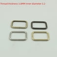 thumbnail image 4 of Accesorios de hardware para bolsos de mano, hebilla para correa de hombro, hebilla de alambre de hierro, hebilla cuadrada, hebilla de boca, diámetro del alambre de bricolaje 3,8 mm, 4 of 5