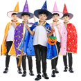 thumbnail image 4 of Capa de sombreros de fieltro de bruja para niños, disfraz de Cosplay de mascarada para fiesta de Halloween, 4 of 5