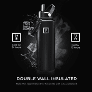 Iron Flask 40 oz Midnight Black Stainless Steel Water Bottle