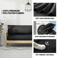 thumbnail image 5 of MoNiBloom Full Size Solid Futon Cover Mattresses Sofa Loveseat Slipcover, 54x75 inch, Black, 5 of 9
