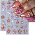 thumbnail image 1 of Adhesivos para uñas MIXFOSAHN 5D con flores grabadas en oro rosa, 2 unidades, 1 of 9