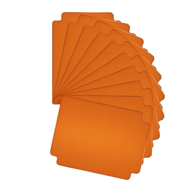 10x divisores de tarjetas comerciales con pestañas, páginas de clasificación de tarjetas, clasificación de tarjetas de béisbol, separador de , Naranja