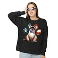thumbnail image 2 of Patriotic Siamese 4th of July Independence Paws Sweatshirt Unisex Merch Cat Lover Kitten Owner Gifts - 02010, 2 of 6