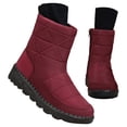 thumbnail image 3 of XIMIN Women’s Winter Boots Waterproof Snow Booties Mid Calf Boots with Zipper Warm Faux Fur Lined Cozy Comfortable Anti-Slip Sole Stylish Outdoor Shoes, 3 of 8