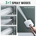 thumbnail image 4 of 13-Inch Shower Heads with Multi-Function Handheld Sprayer Combo, 3-Way Metal Extended Diverter with Holder and Metal Adjustable Curved Shower Extension Arm, Extra Long Hose Chrome, 4 of 14