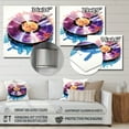 thumbnail image 4 of Designart "Purple Hues in Vinyl Reflections" Music Metal Art Living Room, 4 of 5