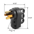 thumbnail image 5 of Enchufe de repuesto para RV QWORK Nema 14-50P 50A 125/250 V con mango, 5 of 5