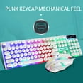thumbnail image 5 of USB LED Backlit Retro Typewriter Mechanical Keyboard -RGB Switch - Round Keycaps -104 Keys Vintage Inspired Steampunk Gaming Keyboard鈥揗echanical Gaming Keyboard for PC/Mac/Gamer/Typ, 5 of 7